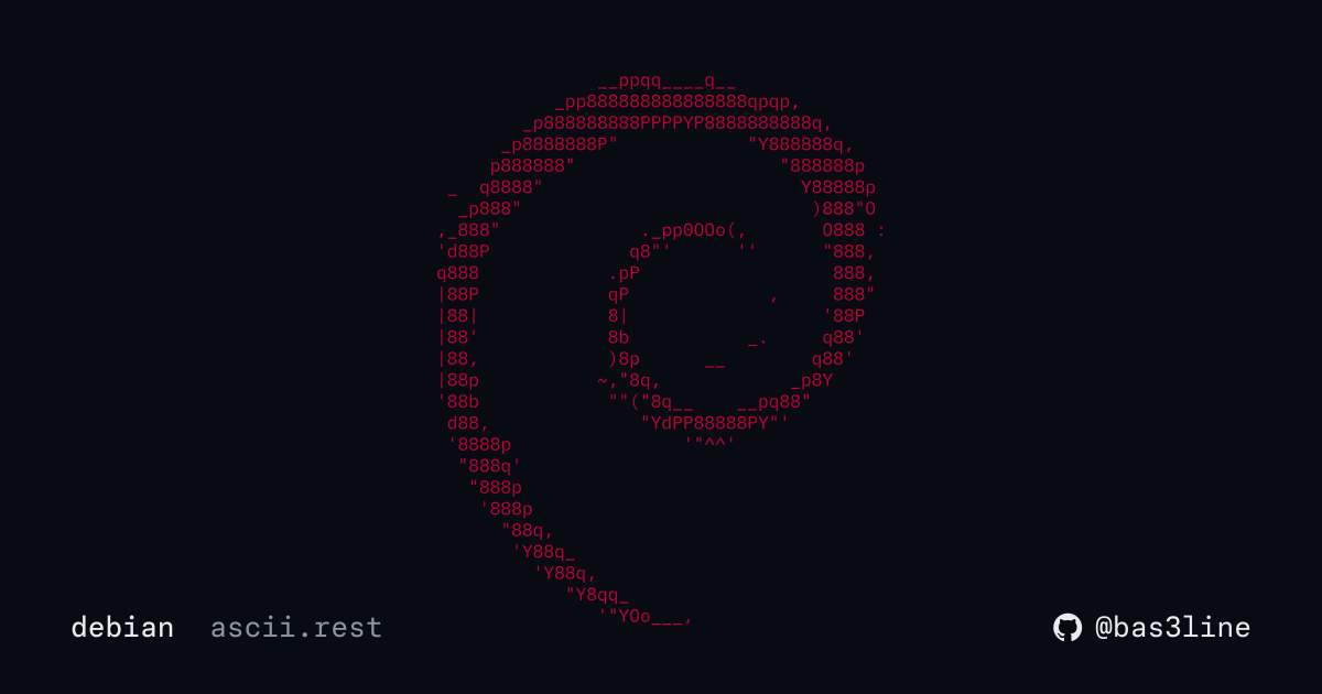 debian · ascii.rest