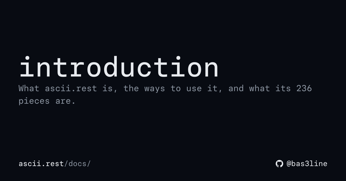 introduction · ascii.rest docs